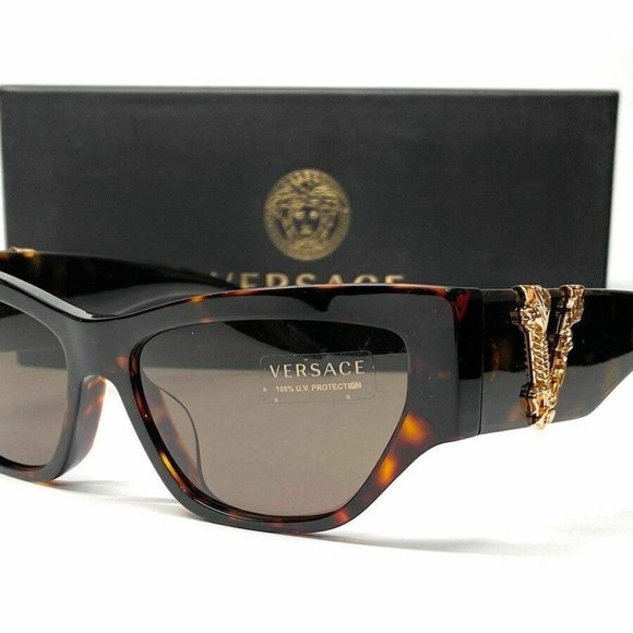 Versace Havana Brown 56mm Sunglasses